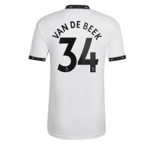 Manchester United Donny van de Beek #34 Bortatröja 2022-23 Korta ärmar